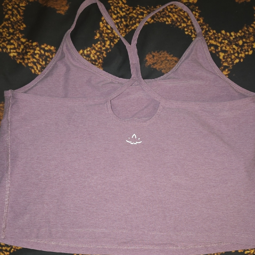 Soft Lavender Cropped Racerback Tank - Picture 2 of 3